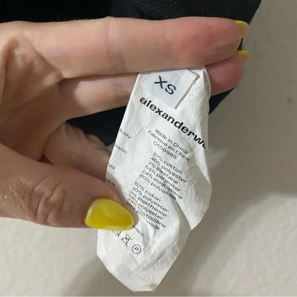 ALEXANDER WANG Mock Neck Tank in Stretch Corduroy Crop Tops